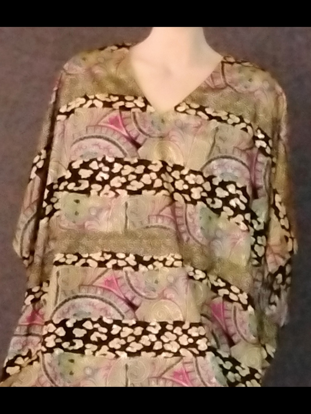 Women’s V-Neck Printed Mumu - Multicolor